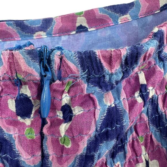 Banjanan Bonnie Dream Granada Tiered Maxi Purple Cotton Dress Size X-Small XS - Picture 10 of 10